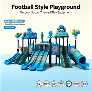 Toboggan extérieur en plastique en forme de bateau pirate avec HDPE anti-UV et acier inoxydable pour les communautés résidentielles, les écoles et les parcs à thème - Product Image 1