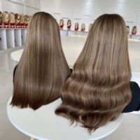 Perruques avant en dentelle sans colle russe perruque de cheveux humains blond naturel Premium non transformés pour les femmes blanches de haut niveau cuticule aligné