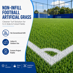 Césped Artificial sin Relleno para Fútbol, Césped Sintético para Cancha <span class=keywords><strong>de</strong></span> Fútbol Sala 5 contra 5, Suelo Deportivo para Interiores y Exteriores - Product Image 1