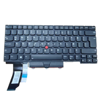 Clavier d'ordinateur portable rétroéclairé, disposition UK, de remplacement pour Lenovo ThinkPad T480 T580 avec TrackPoint, noir, commande en gros