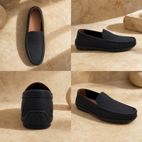 Mocassins de luxe pour hommes en cuir grainé, semelle en mousse ultra-légère, en cuir véritable soyeux, respirants, chaussures de conduite personnalisables RADOLFA