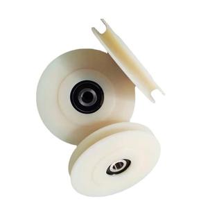 Ruota del sedile a remi della barca cuscinetto piatto a rulli in plastica con puleggia in plastica e ruota della ruota della cinghia puleggia del rullo del cuscinetto - Product Image 1