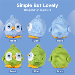 Super mignon <span class=keywords><strong>Crochet</strong></span> oiseau porte-clés Animal <span class=keywords><strong>Crochet</strong></span> Kit <span class=keywords><strong>facile</strong></span> <span class=keywords><strong>Crochet</strong></span> Kit pour débutants Bricolage <span class=keywords><strong>Crochet</strong></span> Kit pour adultes - Product Image 6