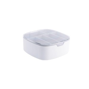 Boîte de rangement de câbles avec compartiments pour câbles de données et chargeurs, solution de rangement de bureau, forme rectangulaire, conception anti-poussière - Product Image 5