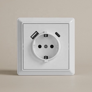 220V tường Đức Schuko ổ cắm USB Sạc Châu Âu 2P + E cắm ổ cắm với USB loại A và loại C tường sạc - Product Image 1
