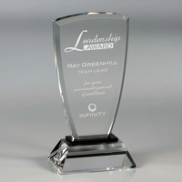 Trophée en cristal personnalisé à succès pour la reconnaissance de l'innovation des employés
