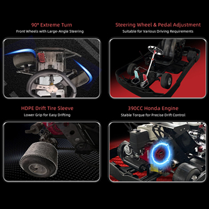 Nouvelle version améliorée des karts <span class=keywords><strong>de</strong></span> drift 390CC pour adultes, 60 km/h, kart <span class=keywords><strong>de</strong></span> <span class=keywords><strong>course</strong></span> à essence, frein à main <span class=keywords><strong>de</strong></span> drift, volant réglable, siège, kart à essence - Product Image 3