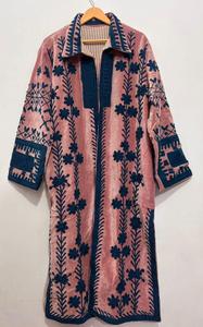 Veste en toile de coton respirante avec doublure en soie crochetée style bohème automne-hiver pour femmes, logo frontal, vente chaude TNT - Product Image 6