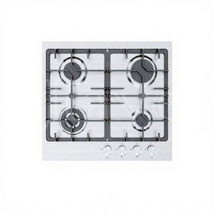 Cuisinière à gaz encastrable en acier inoxydable 4 brûleurs, économie d'énergie, supports de casseroles en fonte, sécurité - Product Image 1