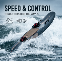 Planche de surf électrique ReadyToShip 15KW 60KMH, gris mat, EPP, Jet Board, agilité hydrodynamique, performance professionnelle, CE, MSDS