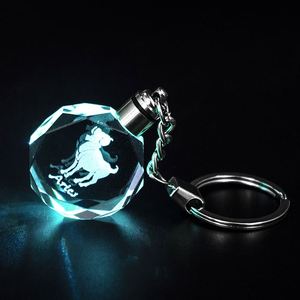 Llavero de Cristal Personalizado con Logotipo 3D Grabado con Láser, Llaveros de Cristal Transparente con LED para Regalo Promocional - Product Image 4