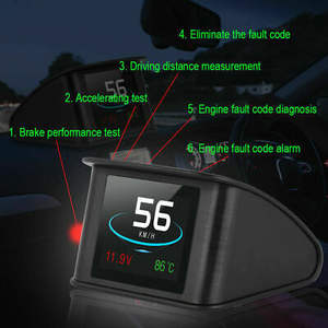 P10 voiture HUD affichage tête haute KMH & MPH numérique GPS compteur de vitesse intelligent alarme de survitesse - Product Image 3