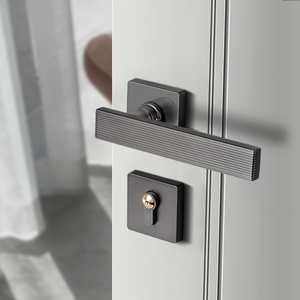 Poignée de porte moderne en alliage de zinc à prix d'usine, serrure intérieure pour portes en bois, système de quincaillerie pour bâtiments commerciaux et condos - Product Image 4