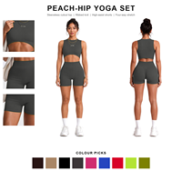 Ensemble deux pièces personnalisé XL : short de yoga uni et débardeur – Tenue d'entraînement anti-transpiration, écologique et antibactérienne en Spandex/Nylon