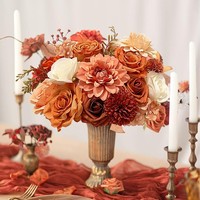 Boîte de fleurs artificielles en soie réalistes DIY - Cadeaux de mariage, cadeaux d'anniversaire, décorations de Noël et de rentrée scolaire, décoration moderne faite à la main pour la maison et les mariages