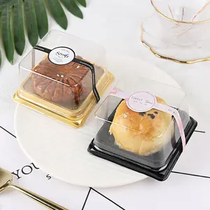 Emballage en plastique transparent de qualité alimentaire mini boîte à gâteau Cupcake Muffin conteneur à dessert pour boulangerie pâtisserie