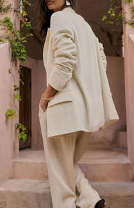 Traje de Mujer Estilo Boyfriend, Blazer Elegante con Lino - Product Image 5