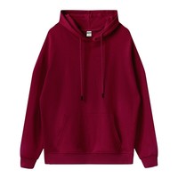 Sweat à capuche haut de gamme 360g pour homme, couleur unie, coupe ample, manches longues, style simple, beige élégant