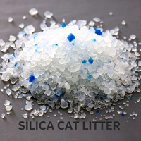 Litière pour chat en gel de silice bleu cristal en gros, contrôle des odeurs, haute absorption, fourniture d'usine