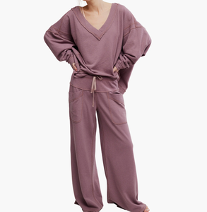 Nuevas sudaderas casuales de alta calidad con logotipo personalizado, populares para mujer, estilo oversize, para estar en casa, ropa de descanso femenina. - Product Image 3