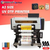 Imprimante UV DTF à feuille d'or A2 420 mm rouleau à rouleau avec EPS I3200 pour bouteilles et boîtes cadeaux tout-en-un