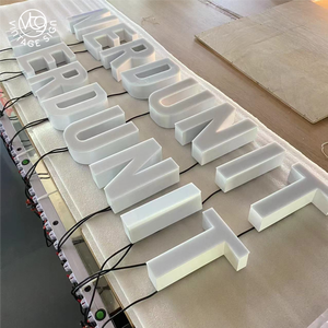 Tùy chỉnh Led kênh kim loại chữ 3D Logo sử dụng ngoài trời phía trước thắp sáng Acrylic dấu hiệu signage biển hiệu - Product Image 6