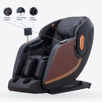 Fauteuil de massage familial pour salon avec rail SL allongé, massage par airbag, compresse chaude, musique Bluetooth et rouleaux pour les pieds
