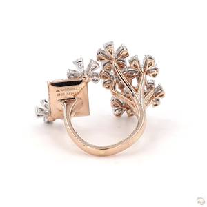Designer Gold <b>Diamond</b> <b>Ring</b> for Women Premium Fine Jewelry Sparkling Engagement Wedding Fashion Daily Wear Gift - Product Image 5