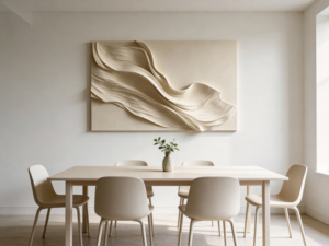Opera d'<span class=keywords><strong>Arte</strong></span> Originale Wabi Sabi Minimalista Astratta 3D Testurizzata Fatta a Mano di Grandi Dimensioni Completamente Personalizzabile per Decorazione Murale del Soggiorno - Product Image 3