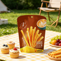 Sachet d'emballage alimentaire personnalisé irrégulier, mat, en aluminium, autoportant, thermoscellable, imprimé en héliogravure pour frites