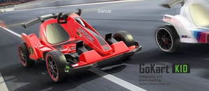 Kart de Derrape Recargable Estilo Profesional <span class=keywords><strong>Samat</strong></span> KD966-12v7, Sistema de Doble Potencia, Control Remoto, Seguro, Elegante, Carrocería Roja/Negra, para Jóvenes y Adultos - Product Image 5