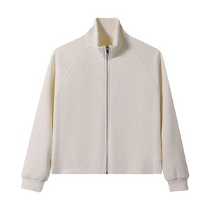 Senza logo/etichette, articoli in stock, OEM e ODM disponibili. Cardigan <span class=keywords><strong>Corto</strong></span> da <span class=keywords><strong>Donna</strong></span> con Zip, Giacca con Collo Alto Foderata in Pile 420g - Product Image 3
