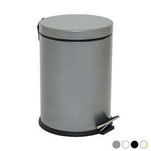 Poubelle à pédale Fresia 3 L en acier gris pour cuisine et salle de bain - Product Image 1