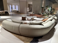 Italienisches Minimalistisches Gebogenes Sektional-Sofa-Set, Wohnzimmermöbel, Modernes Luxus-Villen-Wohnzimmermöbel-Sofa-Set
