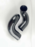 Tuyaux d'admission d'air froid en fibre de carbone sur mesure avec tissage uni/sergé 3K, comprenant joint et collier de serrage