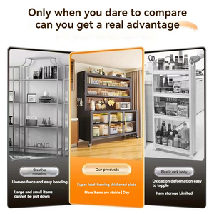 Kệ phòng khách 2025 nhiều lớp lò vi sóng kệ lưu trữ ăn uống Tủ Trắng tủ bếp tủ bếp - Product Image 6