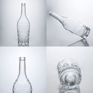 राहत लक्जरी 750 मिलीलीटर ग्लास शराब की बोतलें, वोडका व्हिस्की गम टेक्विला 700 मिली लंबी गर्दन की पैटर्न खाली कांच की बोतल - Product Image 2