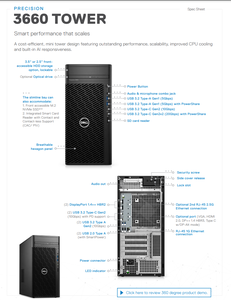 Workstation <span class=keywords><strong>Dell</strong></span> Precision T3680 T3650 T3660 con Processori Intel Core i7/i9 di 14a Generazione <span class=keywords><strong>Dell</strong></span> Precision 3680 - Product Image 3