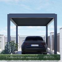 Pérgola de Aluminio para Villa, Impermeable, con Cierre, Resistente al Fuego, Techo para Terraza, Espacio Exterior, Iluminación LED, Diseño Ecológico, Personalizable