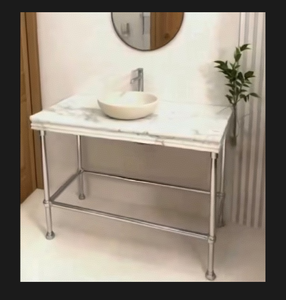 Đánh bóng Chrome rửa lưu vực bàn chân mạnh mẽ nhà bếp bằng đá cẩm thạch đảo cơ sở chân khung hệ thống thép chân lắp ráp 304 thép không gỉ - Product Image 6