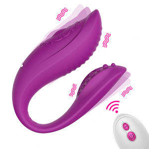 Custom Lelie U-Vormige Draadloze G-Spot Koppels Schudden Samen Dragen Massage Sex Afstandsbediening Vibrerende - Product Image 3