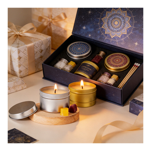 Frasco de vela blanco con tapa, empaque de lujo para velas de cera de soja perfumadas, mercancía de boutique, recuerdo de boda, colección. - Product Image 2