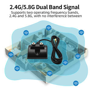 เสาอากาศ WiFi แบบแบนด์คู่5G 2022ขั้วต่อปลั๊กทิศทางรอบทิศทางพร้อมขั้วต่อแบบ SMA ตัวเมีย - Product Image 6