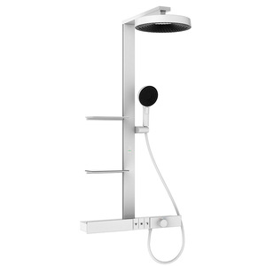 High End Brass Shower Set Rectangle Digital Display Temperature Control Bathroom Pressure Booster Shower Head - Product Image 2