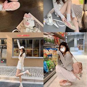 Piel de cerdo Su <span class=keywords><strong>Yinyin</strong></span> 4,5 cm Colapso suave Altura interior Seda Color a juego Talón Forrest Gump Verano Zapatos para correr Mujer Alemán - Product Image 5