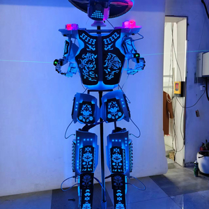 Costume Robot LED con Stivali, Sombrero Messicano, Armatura Intagliata, Luminoso per Spettacoli Notturni e Parate - Product Image 1