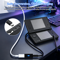 Câble de charge USB-C double mode pour séries 3DS, 2DS, DSi, charge uniquement, pas de transfert de données, compatible avec les câbles de charge USB-A vers USB-C