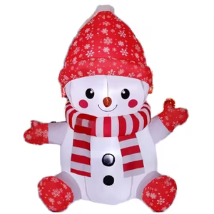 Décoration de Noël gonflable personnalisée de 1,35 m pour extérieur/intérieur, Père Noël LED, chapeau rouge et gants, vente en gros - Product Image 6