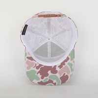 Gorra deportiva de 7 paneles con diseño de logotipo OEM, gorras de camuflaje de pato de la vieja escuela personalizadas al por mayor, gorra Snapback con agujero cortado con láser