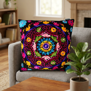 Meilleure Collection indienne ethnique Suzani coton taies d'oreiller housses de coussin brodées pour la maison hôpital usage décoratif - Product Image 2